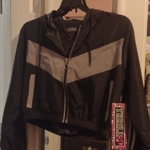Crop zip up jogger jacket